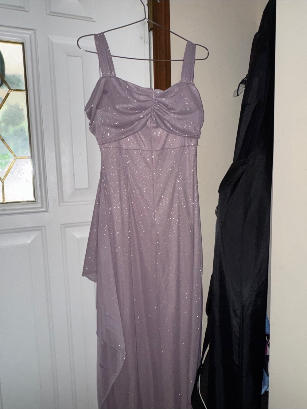 Alex Evenings Sparkling Lilac Prom Gown with Ruched Bodice